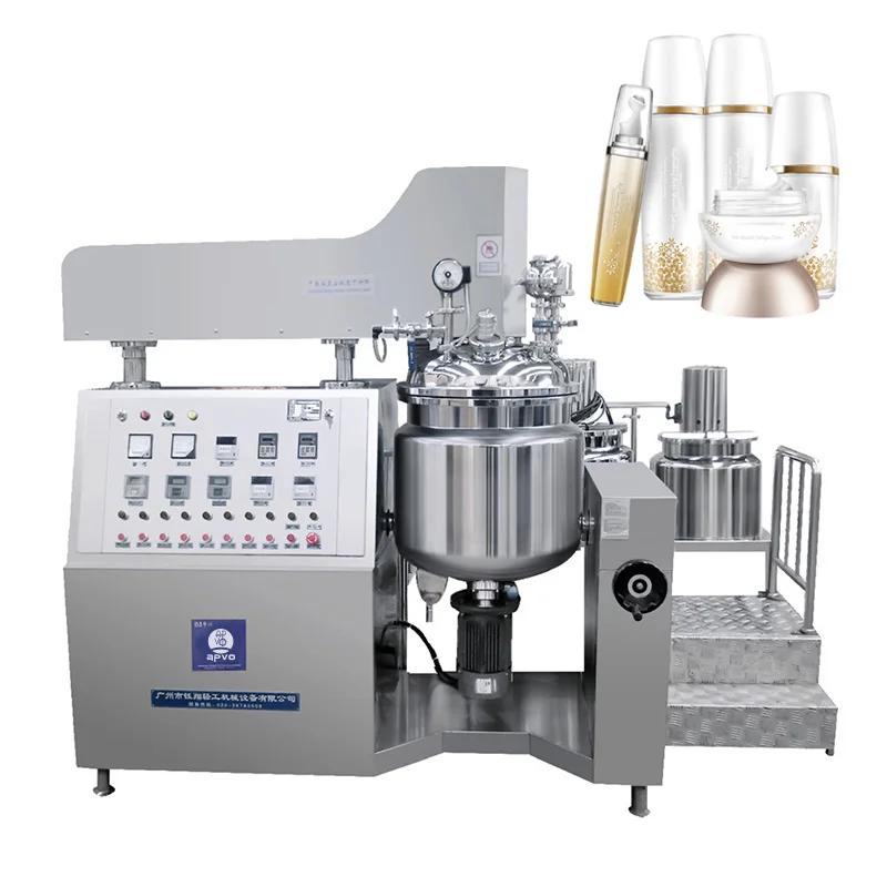 Cosmetics Facial Cream Vacuum Homogenizing Emulsifying Mixer Machines Body Lotion Production Processing Mixing Tank For Skincare