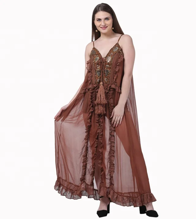 Summer Fashion High Fashion Unique Style Women Floor Length Beaded Party Wear Women Dresses