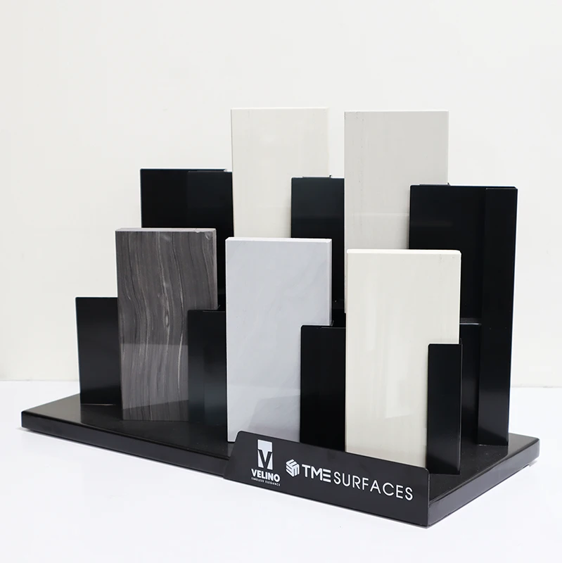 Desktop Stone Sample Metal Display Rack Countertop Display  Stand
