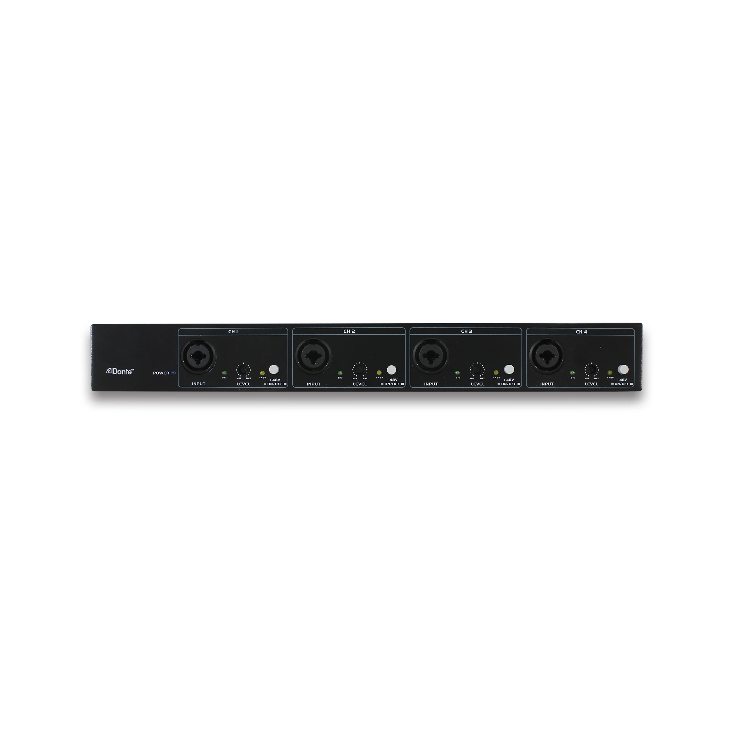 Hot Sell High Quality DANTE 4 IN 4 OUT Transmitter  for the existing  network audio system with at low cost
