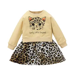 Leopard Dress Baby Dress Girls Toddler Girl Clothing New Arrival A Line Dress Cute Child Clothes