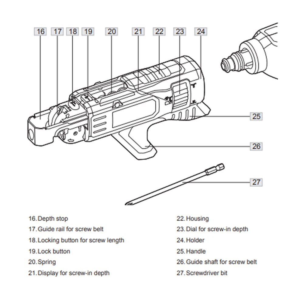 DEVON High Quality Service 20v Lithium-ion Brushless Collated Cordless Drywall Screwdriver