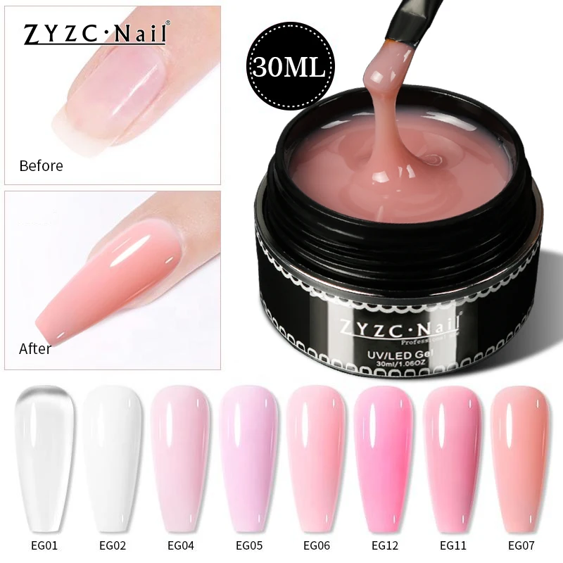 OEM Nail Extension Gel Kit With Base and Top Coat Slip Solution PolyGels Nail Kit Set