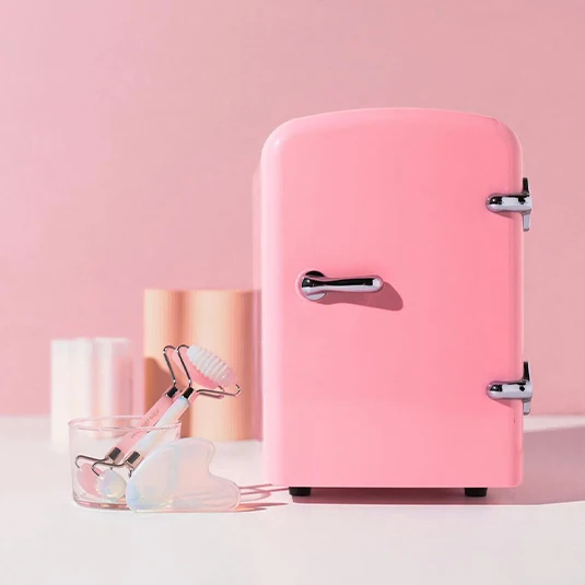 Hotsale Pink Portable 4l Mini Skincare Fridge Usb Refrigerator for Car