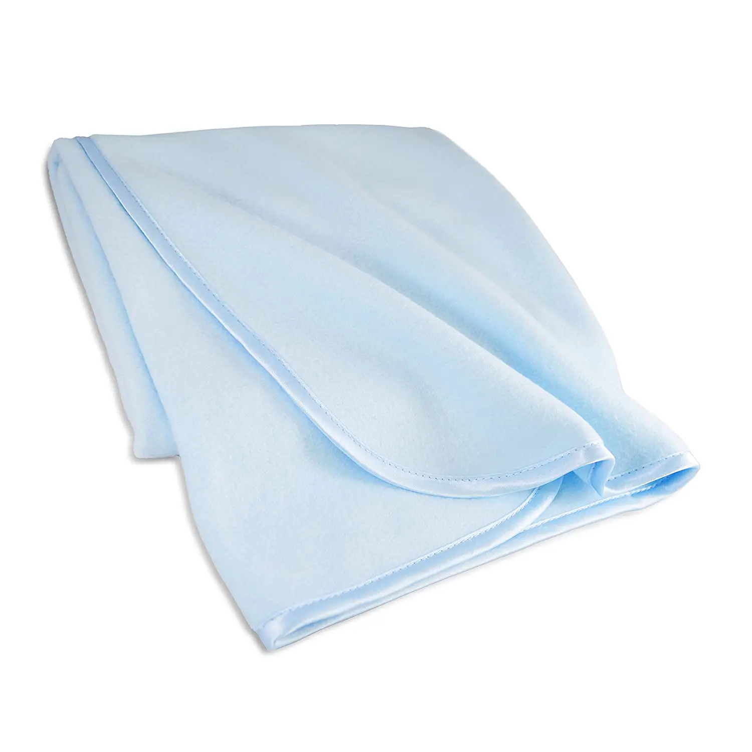 Micro velvet comfortable swaddle baby warm fleece blanket with satin trim