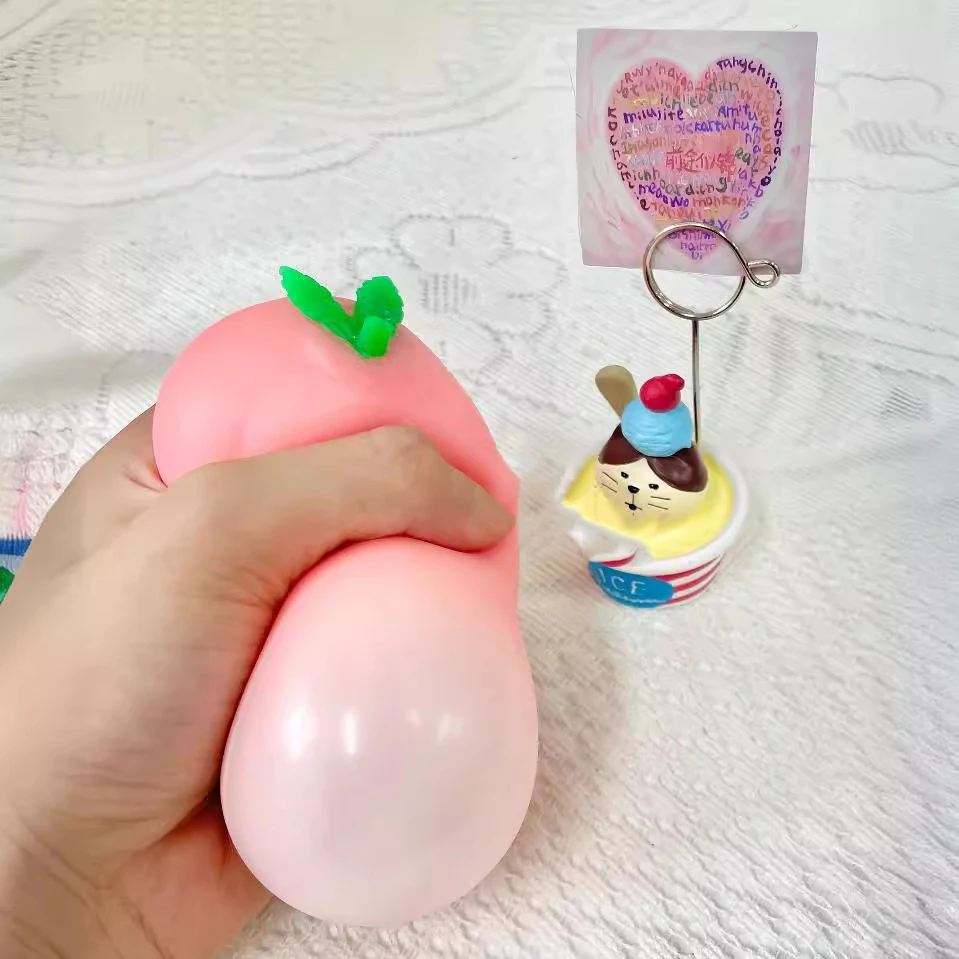 Моделирование розового персикового мини каваи Mochi Squishies снятие стресса милые вентиляционные персики Разминающие мягкие игрушки