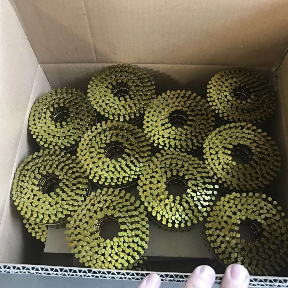 Wood pallet framing wire nails screw ring smooth shank coil nails