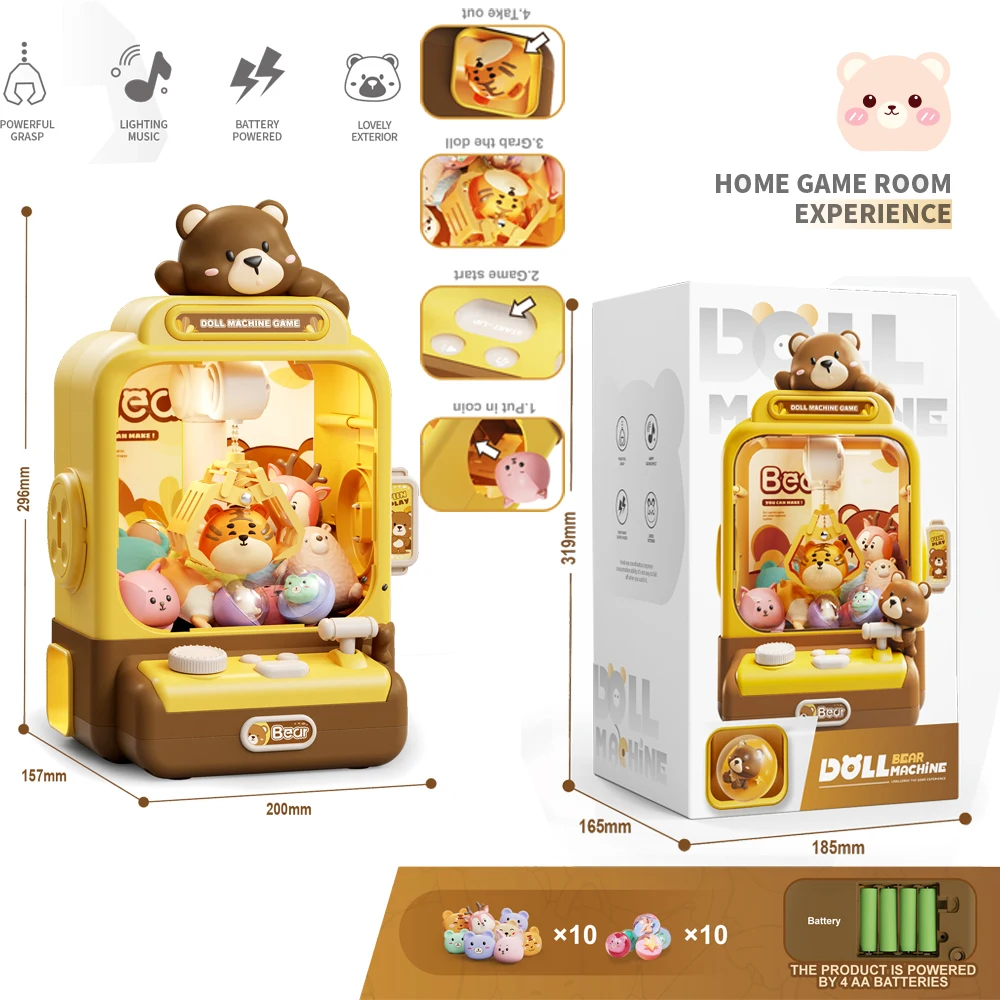 New products Animal Form  Dinosaur Claw Machine Electronic automatic Arcade Game Machine with Music Capsule Vending Machine toys