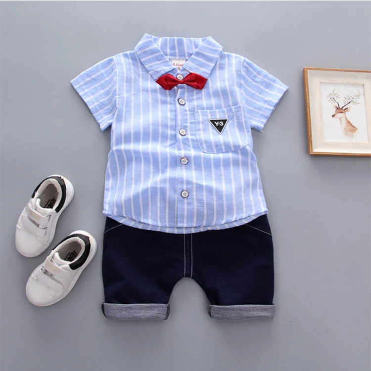 
Best Selling Hot Products Cheap Baby Clothing Suit 2 Pieces Short Sleeved Shirt +Pants 