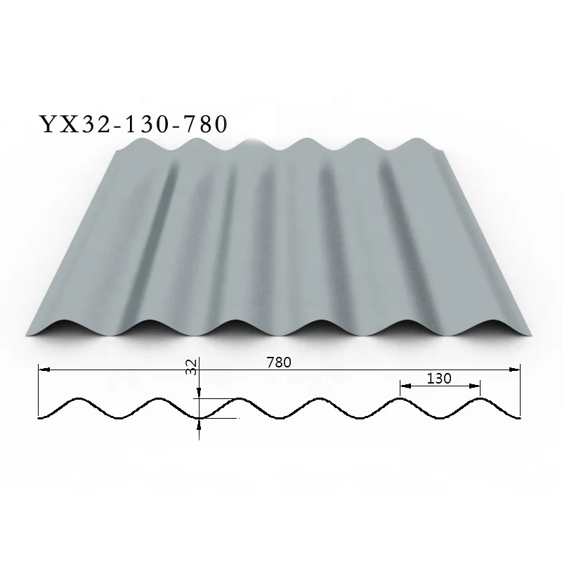Metal Corrugated Roofing Sheet 0.8mm 900 Model Galvanized Steel Roof Tile