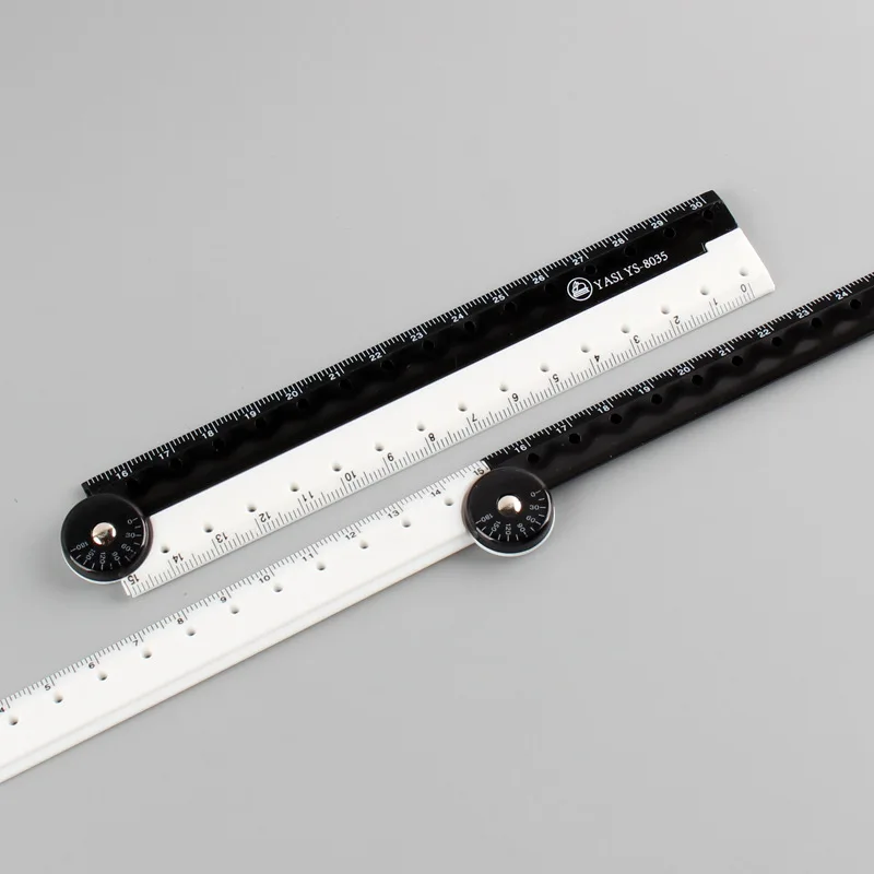 New Simple Foldable Rulers Plastic Ruler Creative Stationery Ruler 30cm
