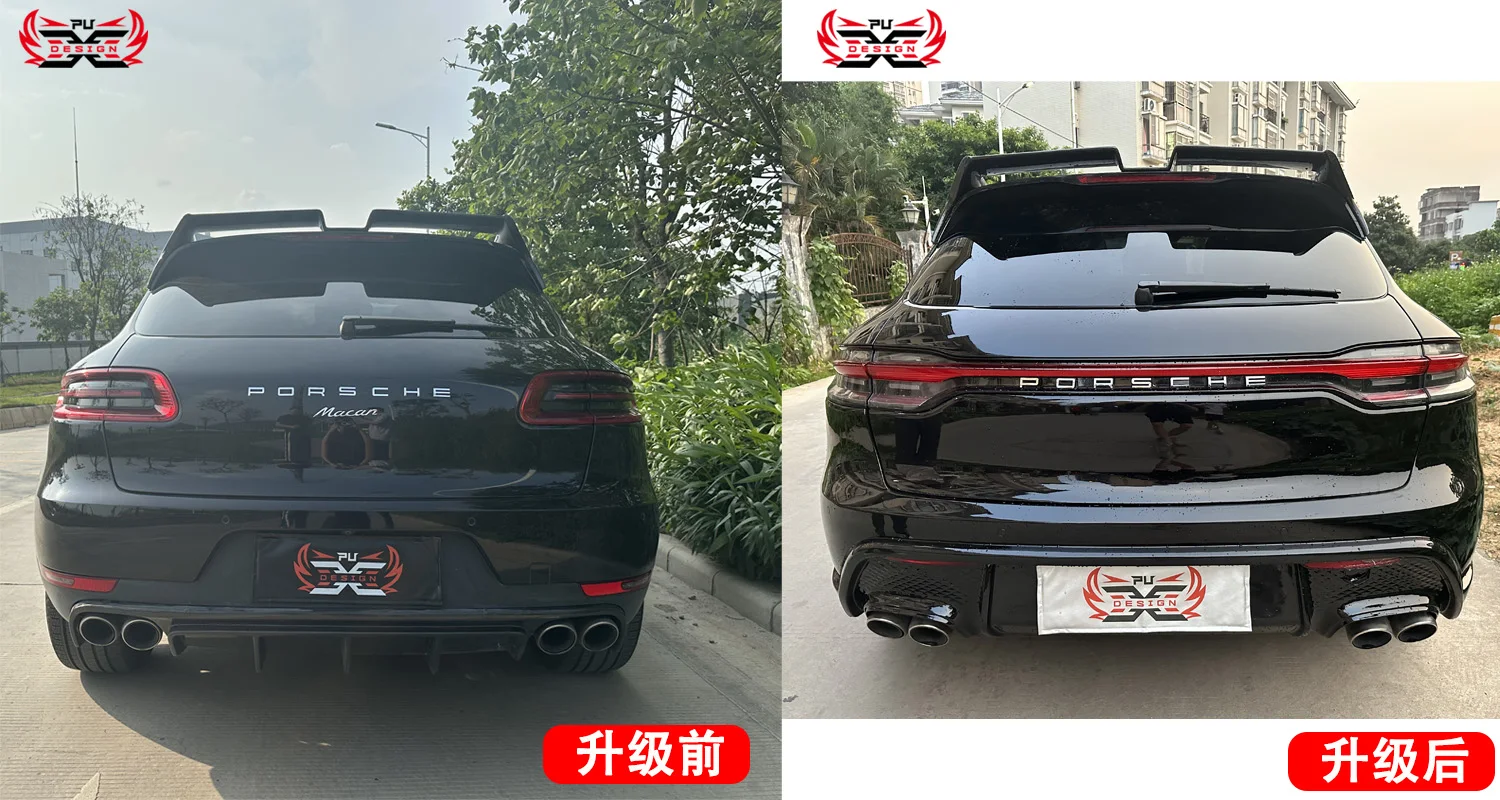Wholesale For Porsche macan 95B.3 2014-2017 upgrade 2018-2023 macan FRP Front Bumper Rear Bumper Body Kit