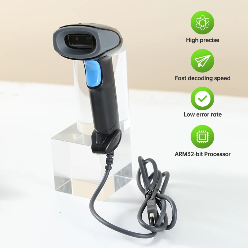 Barcode Scanning 1D Wired Barcode Scanner Handheld Laser Scanners Price Bar Code Reader