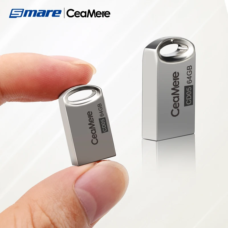 Ceamere CM-CD05 Original  Metal USB 2.0 64GB Drives Memory Stick 8GB 16GB 128GB Mini Metal  Pendrive 64GB USB Flash Drive