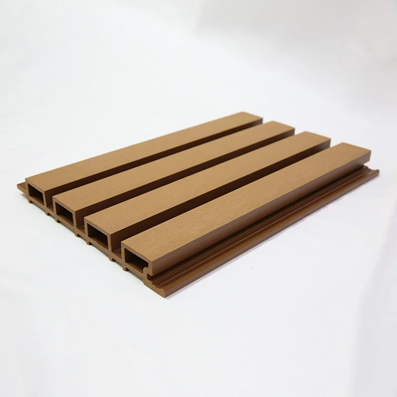 Outdoor partition wpc composite wall cladding fluted decorative exterior wpc wall panel
