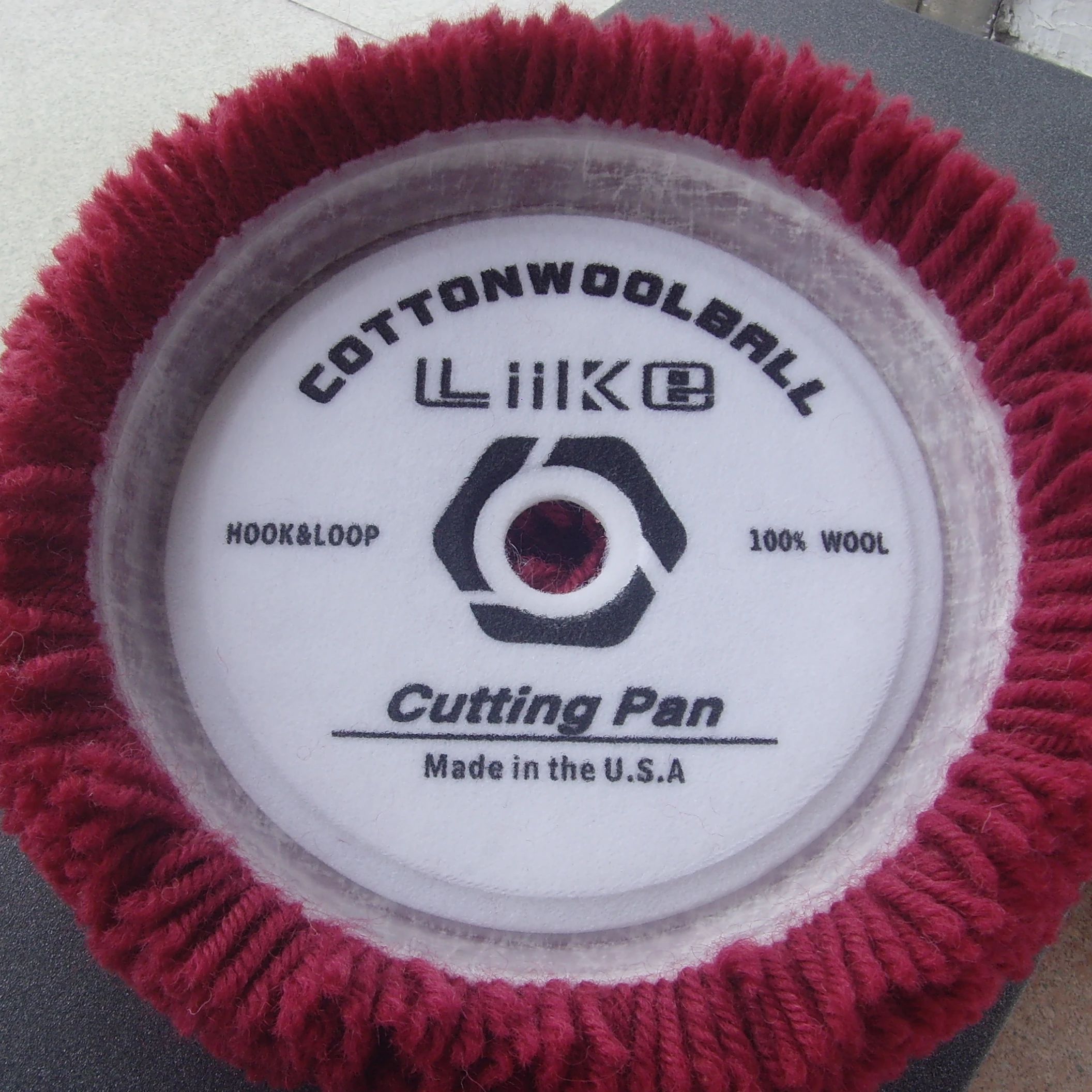 100% Concave natural  woolen polishing pad 3' inch