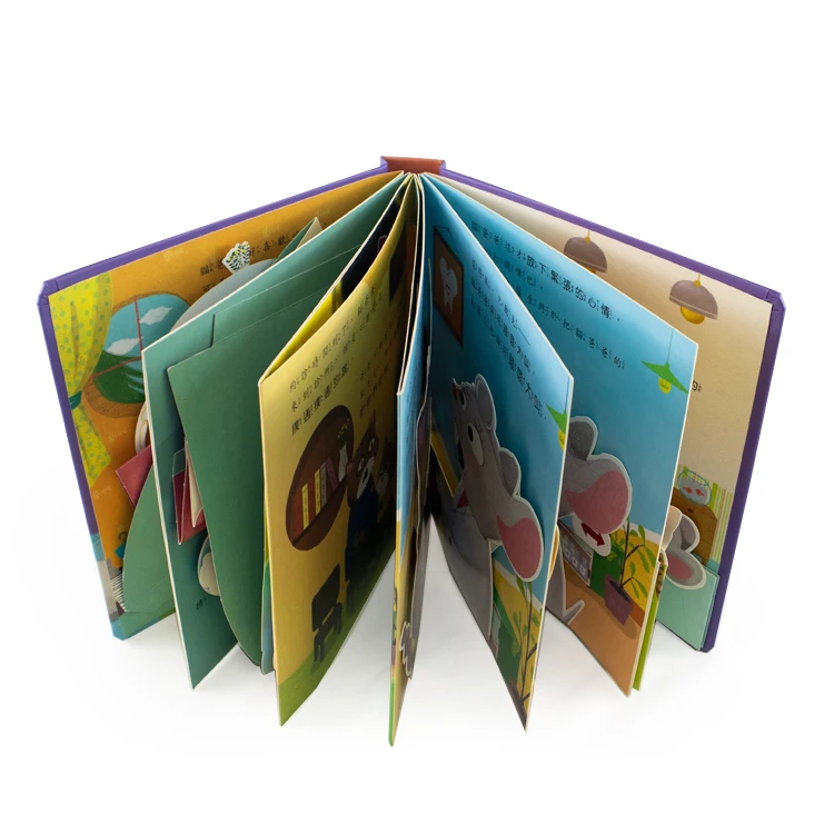 Professional Supplier Kids Story Books Cat Toothach Custom pop-up Board Book Printing