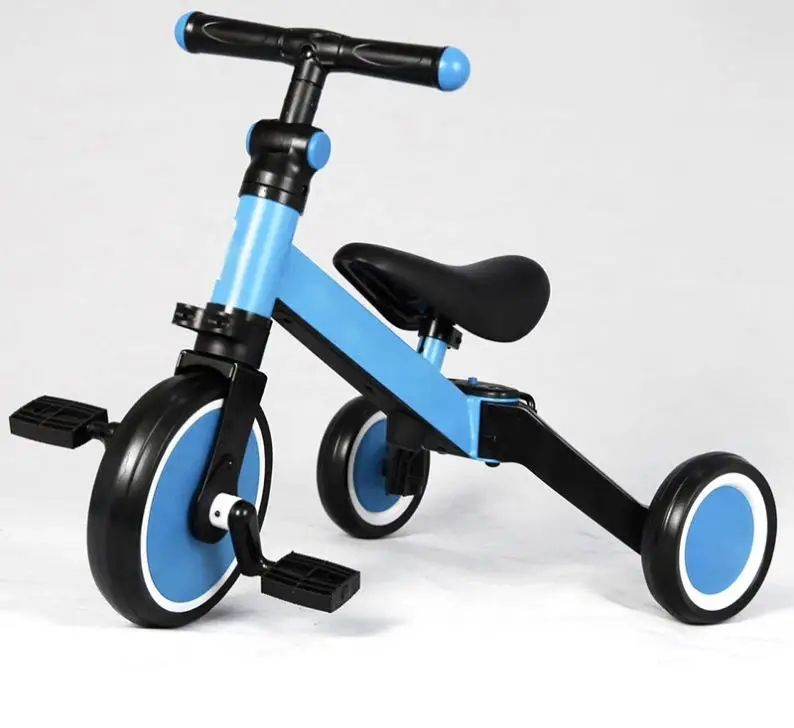 1-3 Year Old Safe Stable Toddler Balance Bike 7 inch Large Wheel Bike Toy Kickstand Rider Scoot 3 Wheels Ride Bike