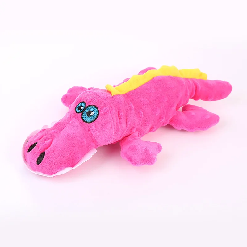 Eco Cotton Plush Colourful Realistic Cute Stuffed Dinosaur Pet Toy With Squeaker Favorite Soft Voice Dog Plush Toy