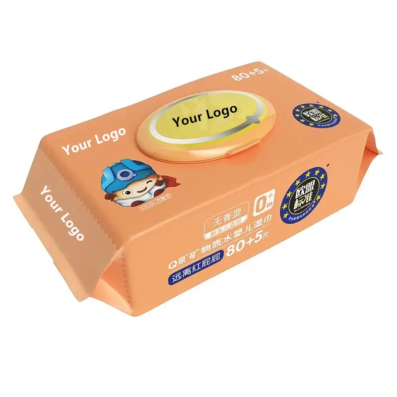 OEM фабрика хорошего качества Влажные одноразовые влажные салфетки для детей нетканые оптовая продажа детских