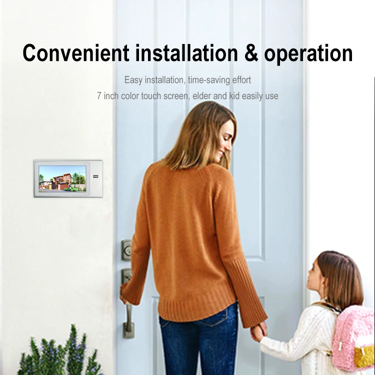 Asia, Europe, middle-east home security wide used high-end four wire video intercom system 1080P AHD camera night version  hot