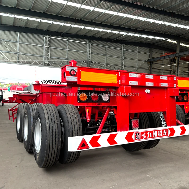 High Quality Low bed container house chassis frame unpowered flatbed trailer