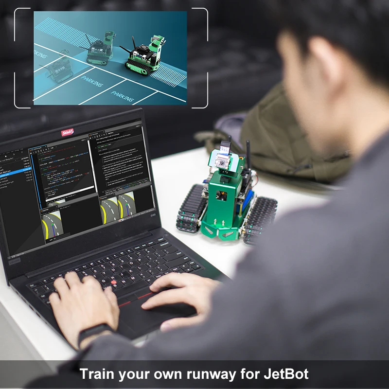 Yahboom Jetbot standard version programmable ros robot with HD camera compatible with Jetson Nano board 4GB