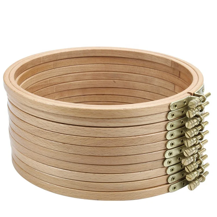 
Wholesales 7 inch Cross Stitch Accessory Wooden Embroidery Frame DIY Craft Tools Kit Hoops Frame Embroidery 