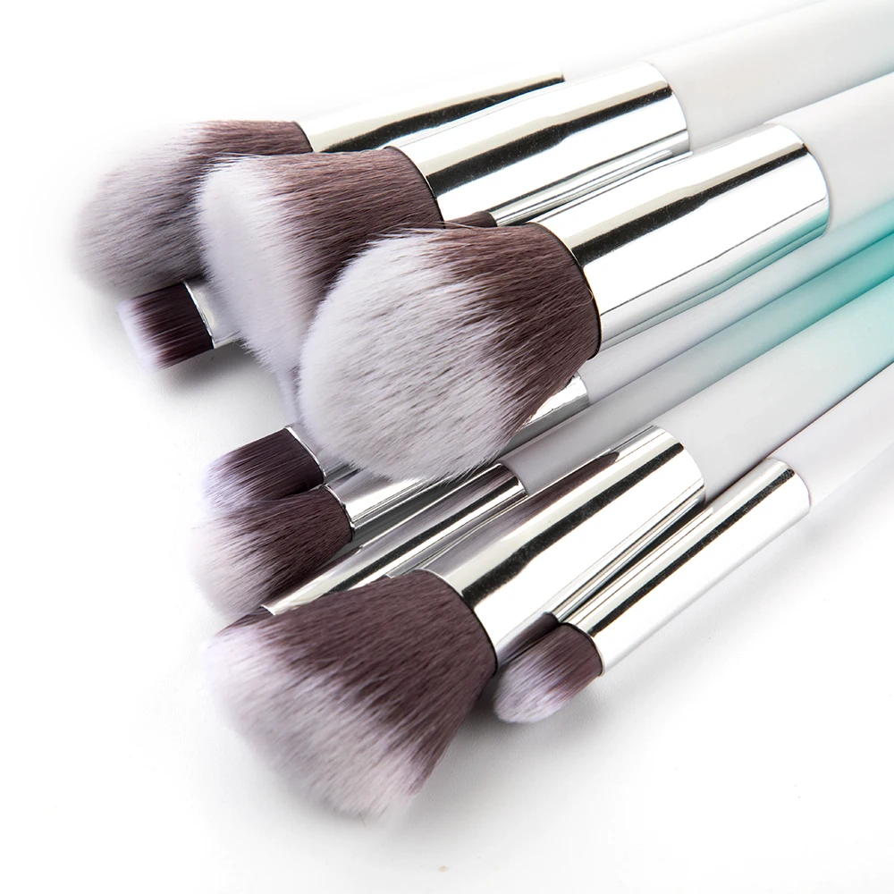 
10pcs Beautiful Gradient Handle Private Label High Quality Makeup Brushes Set Wholesale 