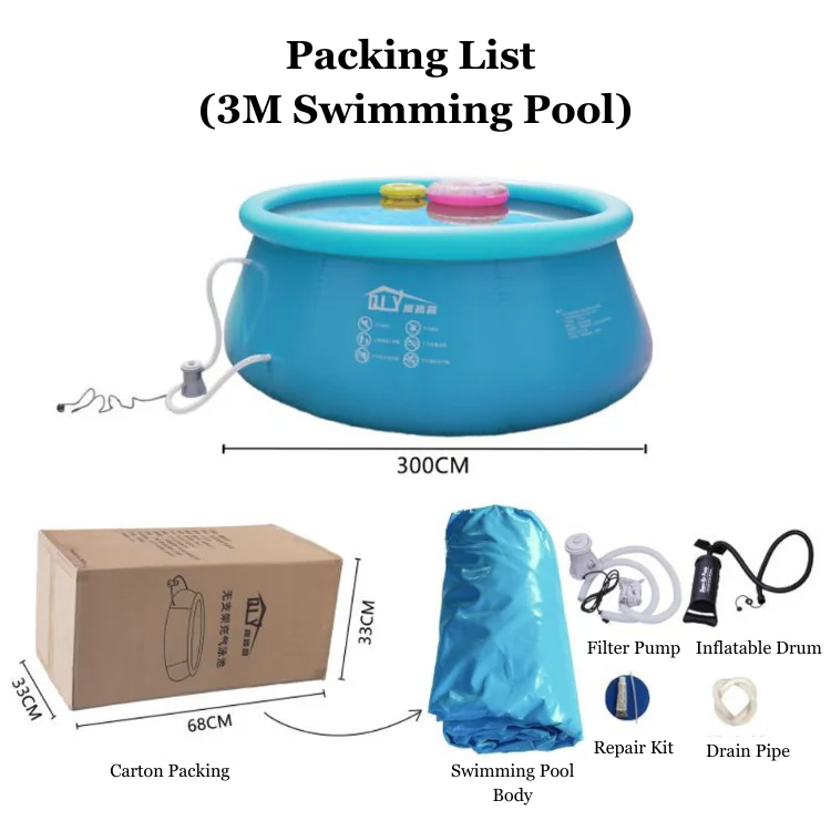 Eaynon Outdoor Cheap Deep Swimming Pool Large Inflatable For Kids and Adults