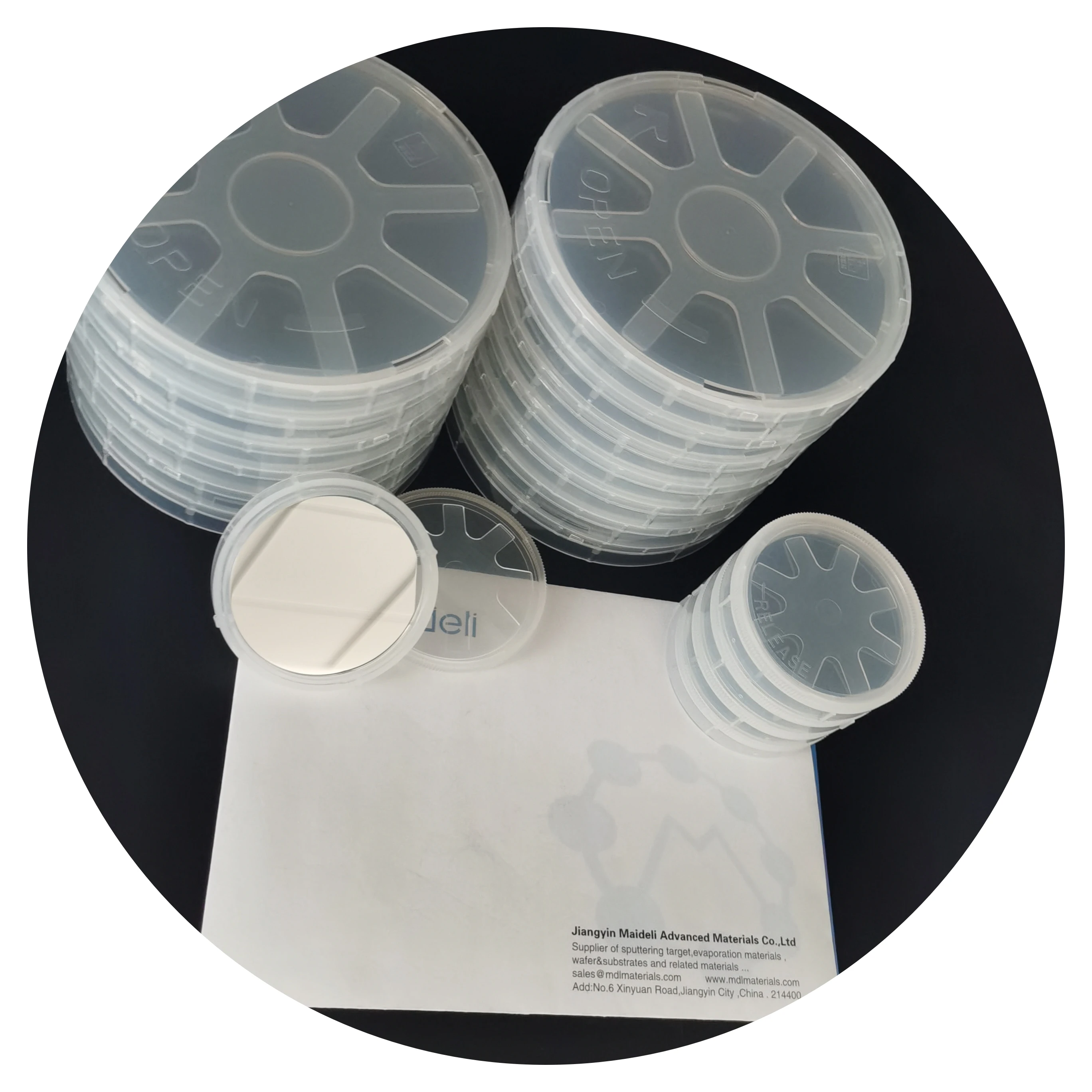 Intrinsic Silicon wafer Si wafer resistivity >10.000 ohm cm  orientation 100 , SSP ,with size 1inch diameter