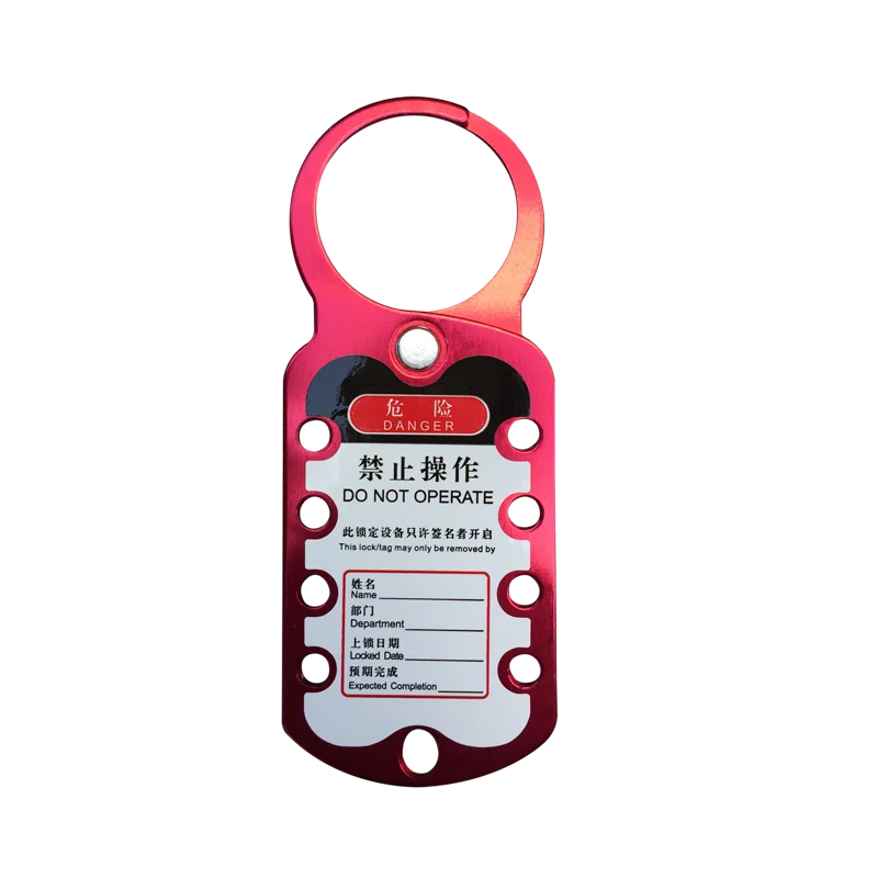 8 holes durable Economic Padlocks Lock Writable Safety Aluminum Hasp Lockout