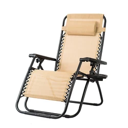 Factory Price Teslin Fabric Lounge Chair Outdoor Zero Gravity Folding Chair