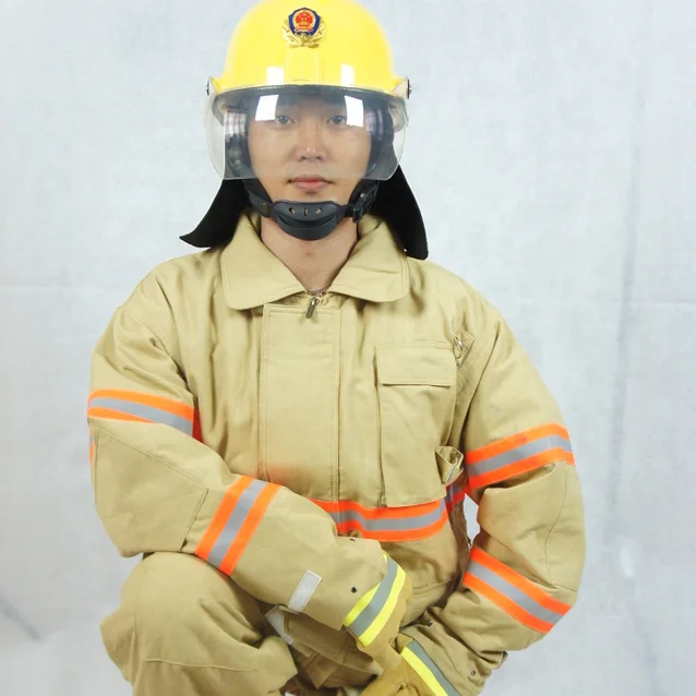 EN certified Fire Retardant Suit  and Marine fire fighting protection suit contra incendios mono fuego traje de hombre
