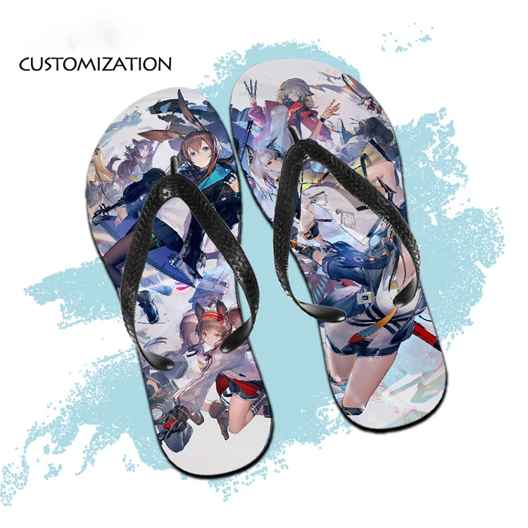 Personalized Designer Custom Printing Logo Summer Flip Flops For Men Anti Slip Unisex Comfortable Men Beach Flip-Flops Slippers