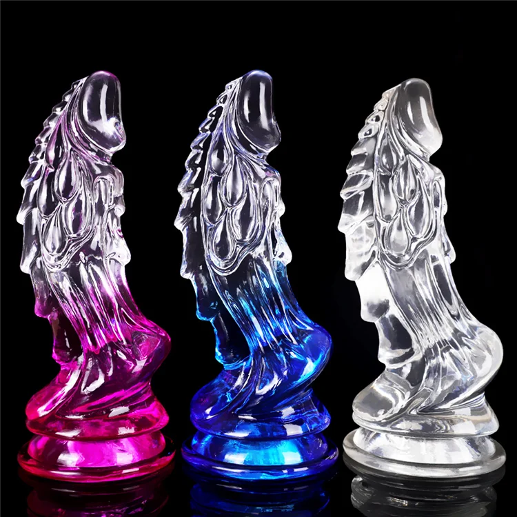 Juguetes Sexuales Para Mujeres Unicorn Anal Plug Special-shaped Penis Transparent Crystal Jelly Dildo For Men And Women