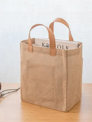 Chiterion Stylish Eco-Friendly Juco Jute Cotton Shopper Beach Tote Bag Custom Printed Logo For Women Girls Lady