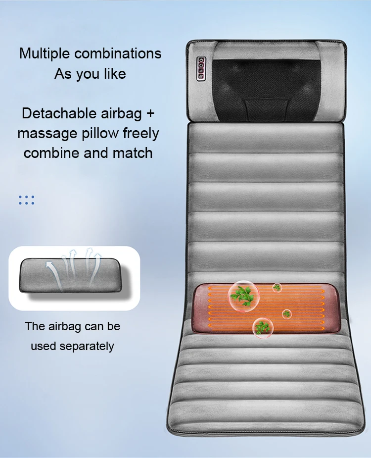 Automatic Electric Whole Body Infrared Heating Vibration Cushion Shiatsu Massage Mat