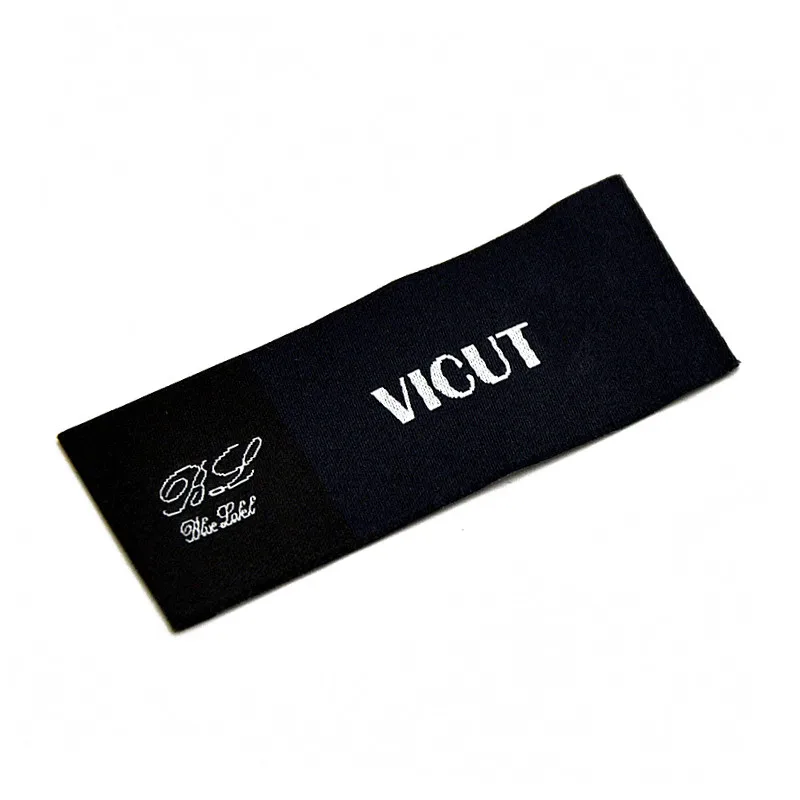 Shanghai Manufacturer Custom Printing Logo Fabric Clothing Sewing Tags Woven Clothes Label for T-Shirt