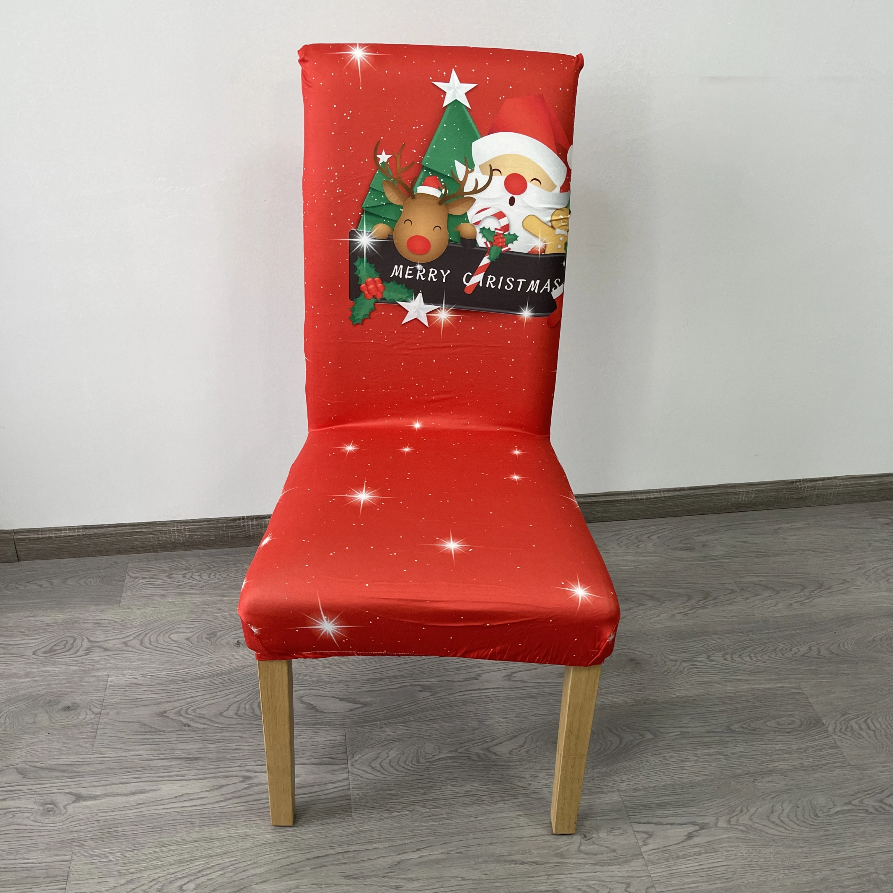 Stretch Chair Covers Printed Stretchable Dining Chair Slipcover Washable Removable for Kitchen, Hotel, Restaurant