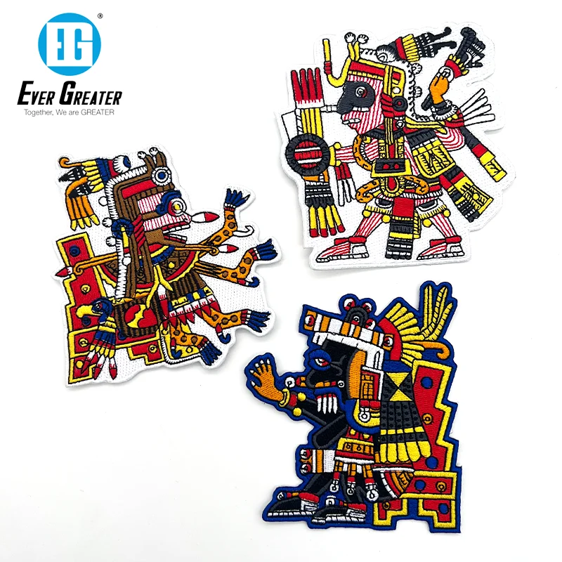 Heat Press 3D Puff Fabric LOGO Woven Badges Design Iron on Embroidered Patch