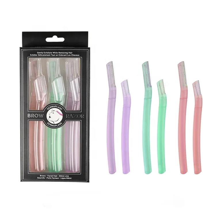 Eyebrow Razor and Dermaplaning Tool Multipurpose Exfoliating Face and Facial Hair Removal 6 PCS