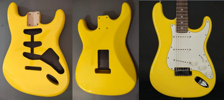 Wholesale optional color high quality alder 2 pieces 3 pieces painting no painting electric guitar body for custom kit