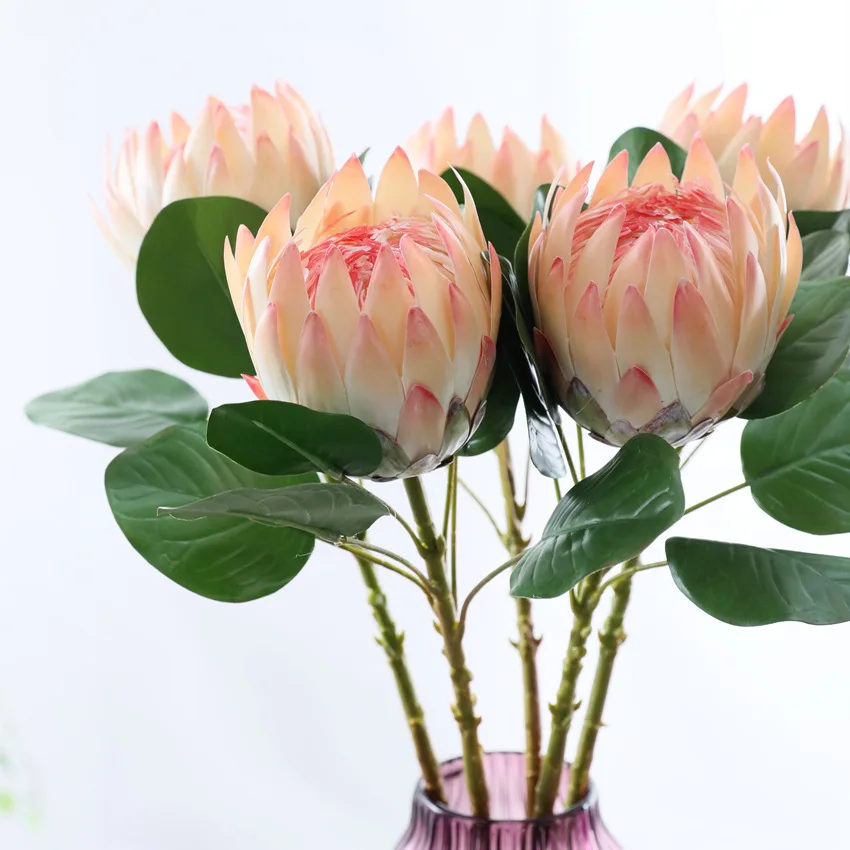 Flower king Brand factory direct wholesale King protea cynaroides artificial Hand Made protea flower giant artificial flower