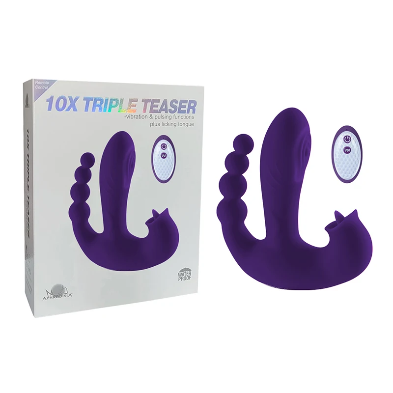 Vibrating Sex Toy Remote control 10X TRIPLE TEASER