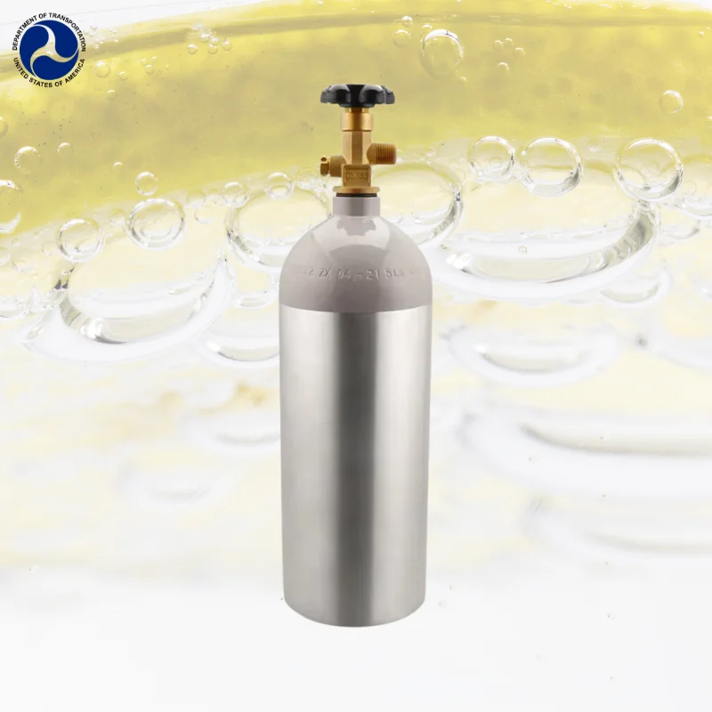 ZX DOT-3AL 1800psi 1.5LB 5LB 10LB 15LB CO2 Tank Bottle High Pressure Gas Cylinder with Valve