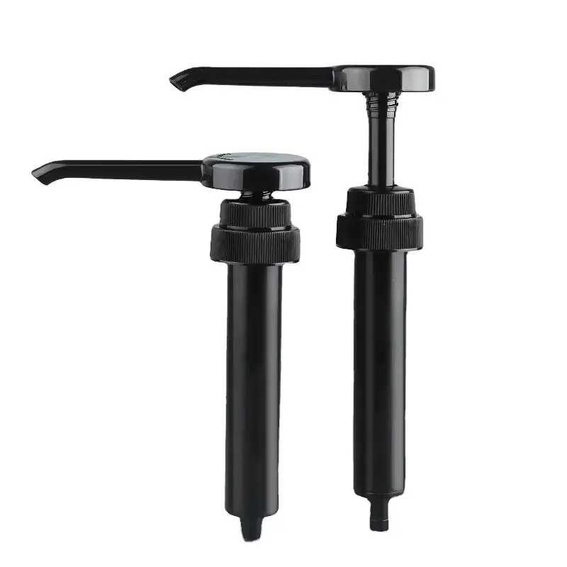 Non Spill Liquid Sauce Jam Condiment Bottle Cap Screw-on Long Nozzle Dispenser Syrup Pump for Nature raw material