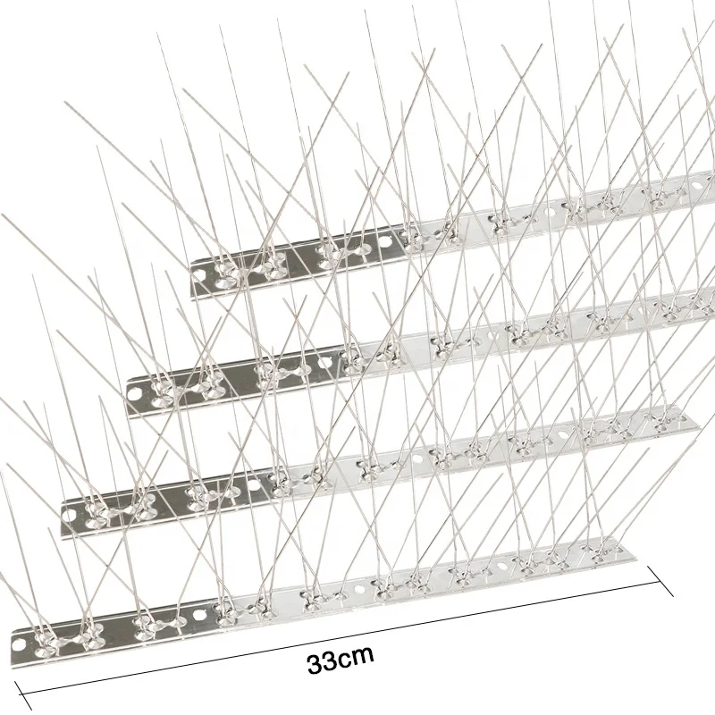 DYS OEM ODM 304 stainless steel bird spike and cat spike resistant electric power 25cm33cm50cm stainless steel bird spike