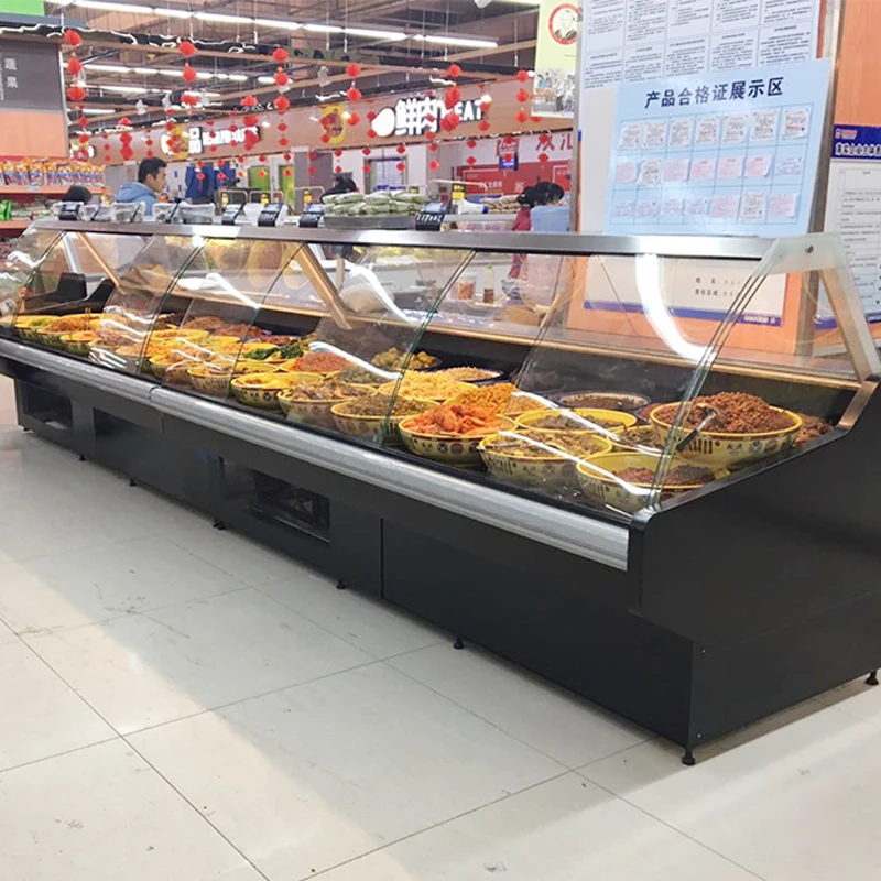 Supermarket Fresh Meat Fridge/commercial Deli Display Refrigerator Butcher Fish Cabinet