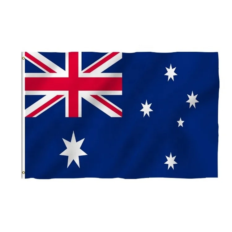 Realsin Factory Made Large Printing Polyester Australian National Flag of different countries